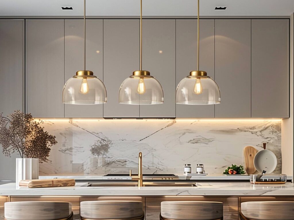 Jakie lampy wiszące najlepiej sprawdzą się w kuchniach z elementam