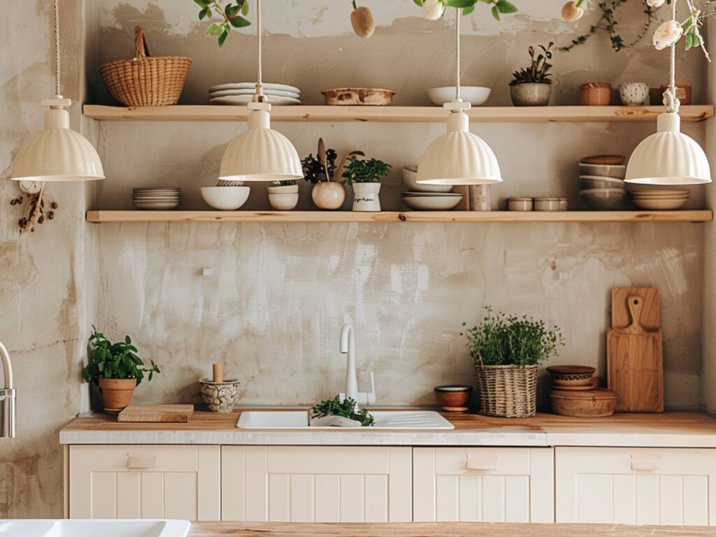 10 inspiracji na urządzenie kuchni w stylu skandynawskim z otwartymi półkami