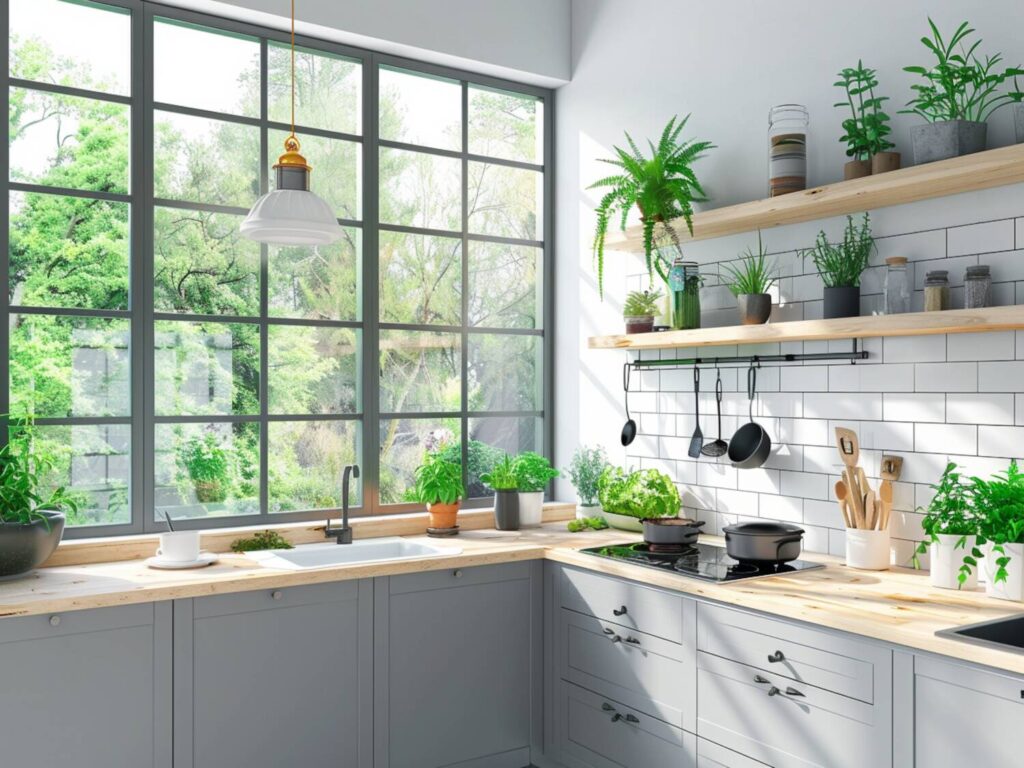 10 inspiracji na urządzenie kuchni w stylu skandynawskim z otwartymi półkami