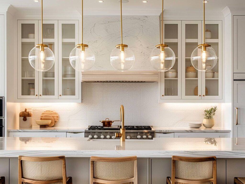 Jakie lampy wiszące najlepiej sprawdzą się w kuchniach z elementam