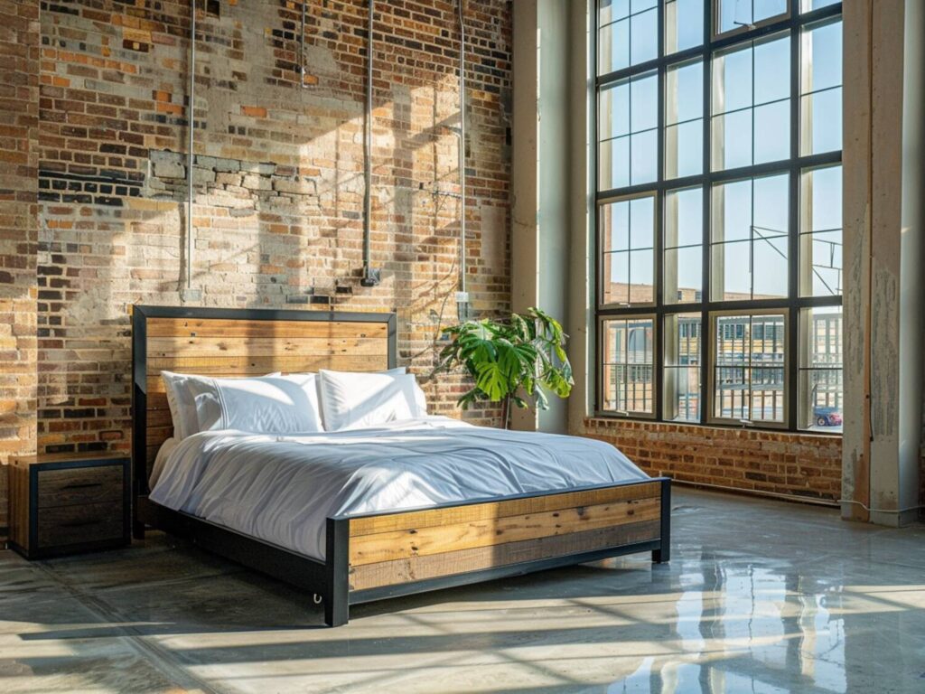 Najlepsze łóżka w stylu industrialnym do przestrzeni o dużych metrażach