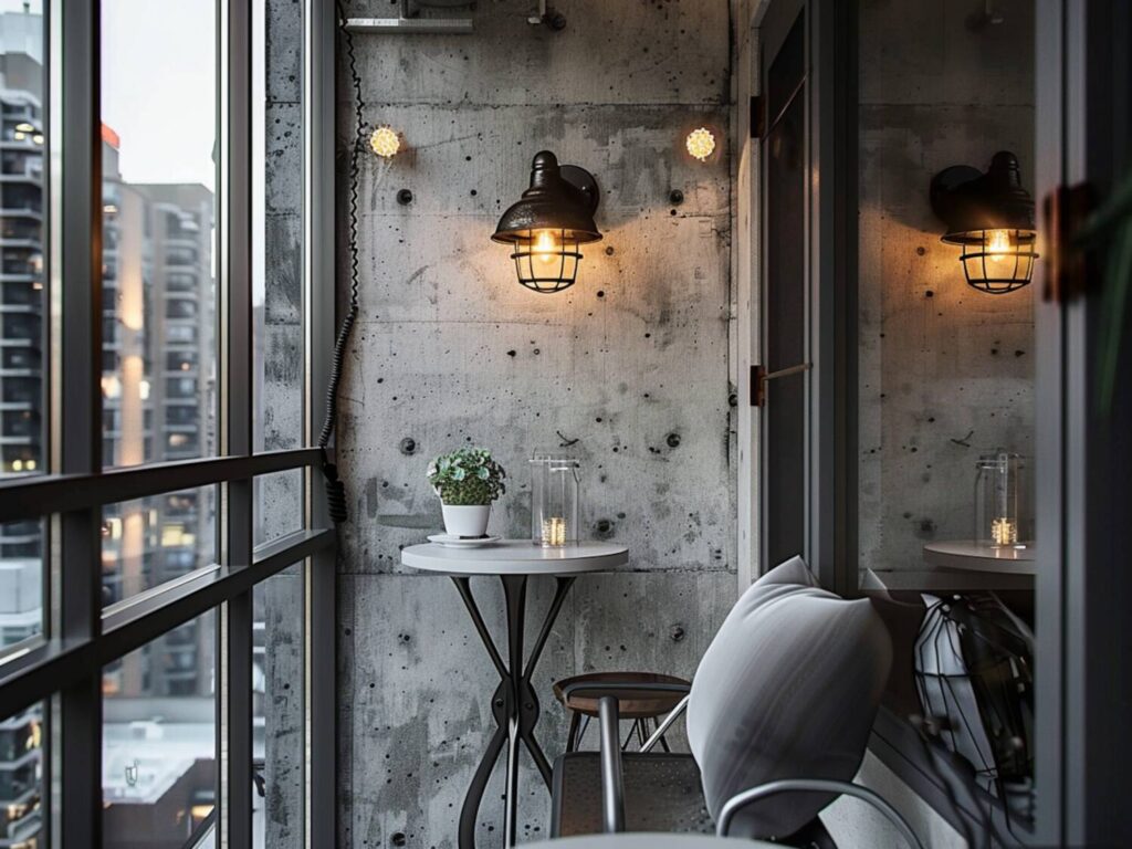 Jakie oświetlenie najlepiej komponuje się z meblami na balkon w stylu industrialnym