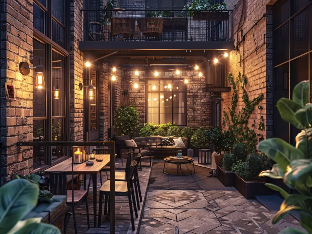 Jakie oświetlenie najlepiej komponuje się z meblami na balkon w stylu industrialnym